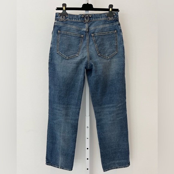 CHANEL 24S RUNWAY CC BLUE JEANS SIZE FR 36 / US 4 NWTS! - Picture 8 of 17